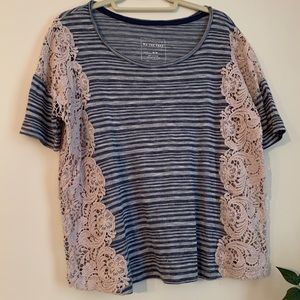 Free People Embroidered Oversized Tee